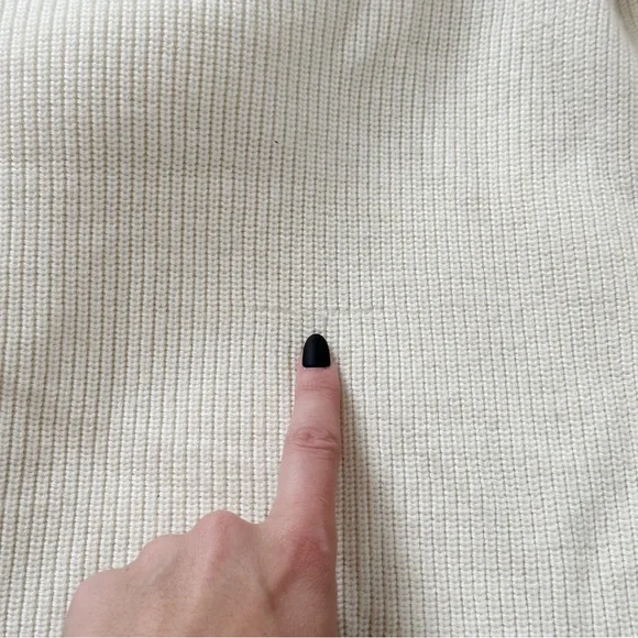 Frame Ruffle-yoke Ribbed Sweater In Off White - Picture 12 of 12